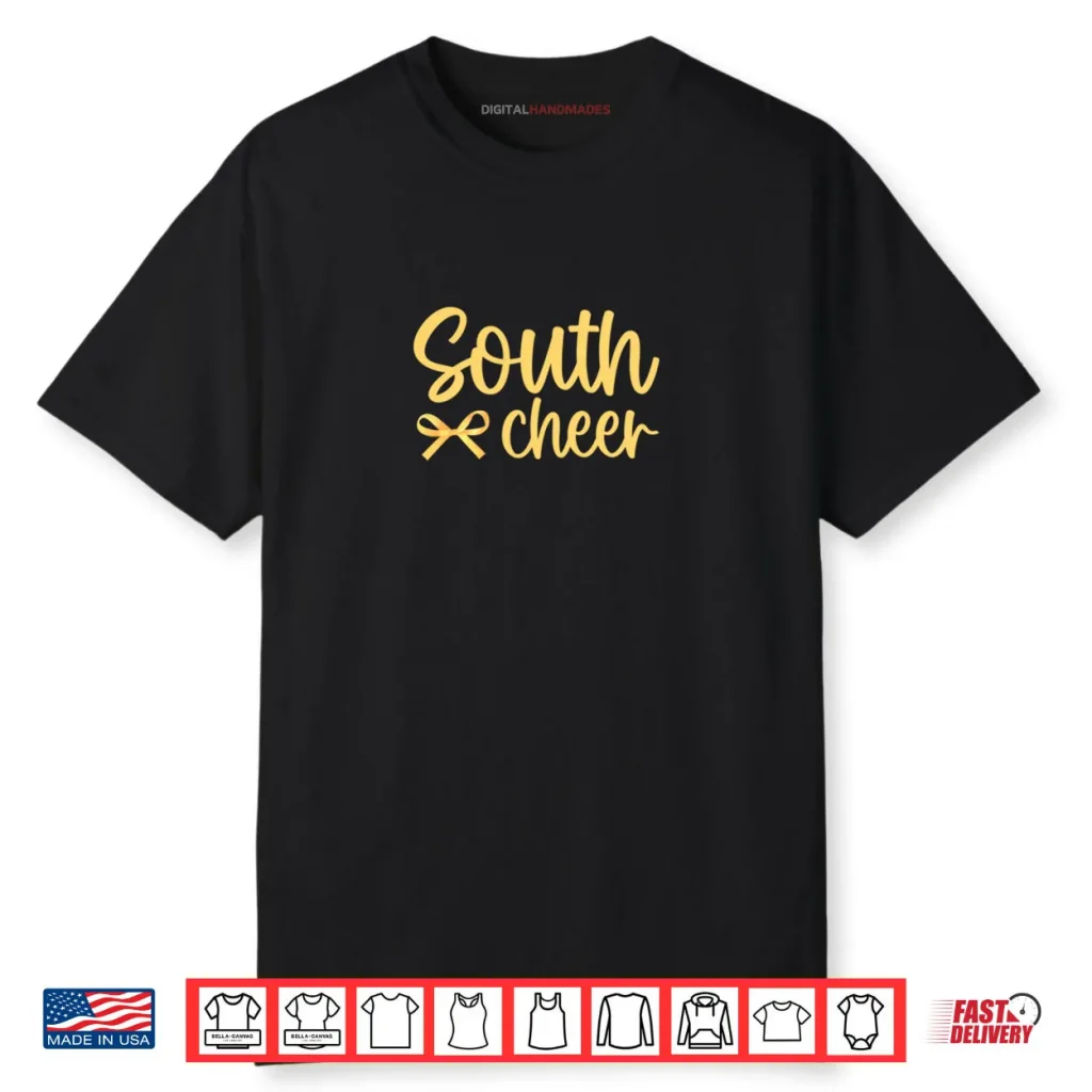 South Yellow Bows Cheer Front and Back Shirt 1 South Yellow Bows Cheer Front and Back Shirt