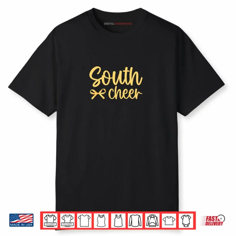 South Yellow Bows Cheer Front and Back Shirt