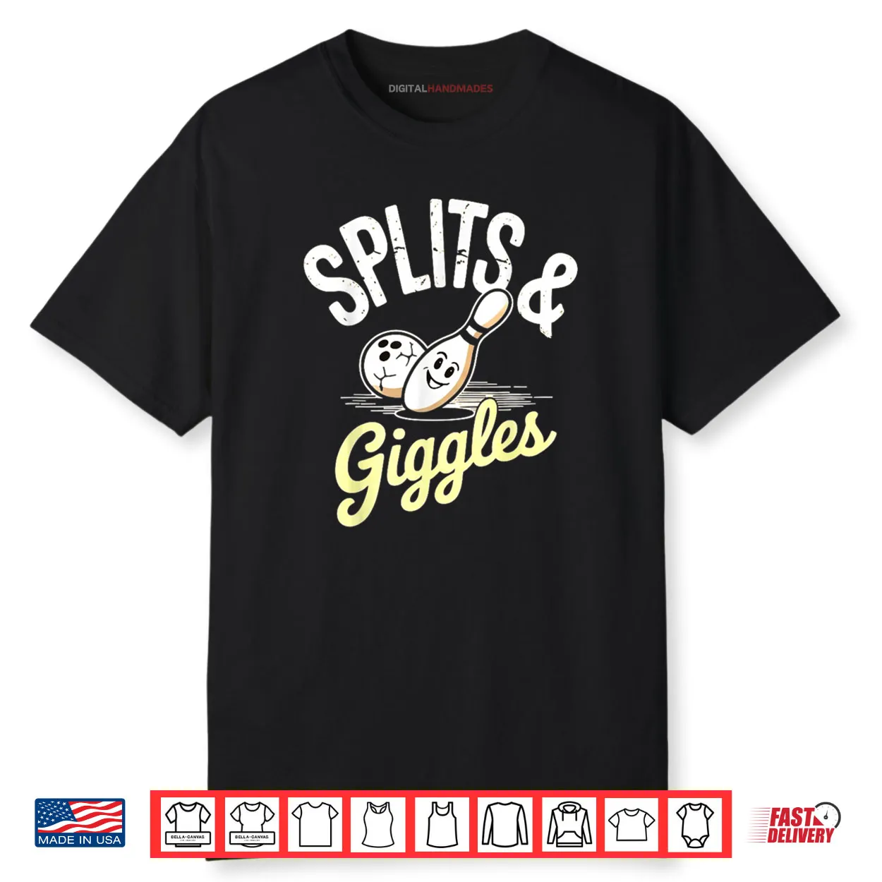 Split and Giggle Ten Pin Bowling Humor Shirt