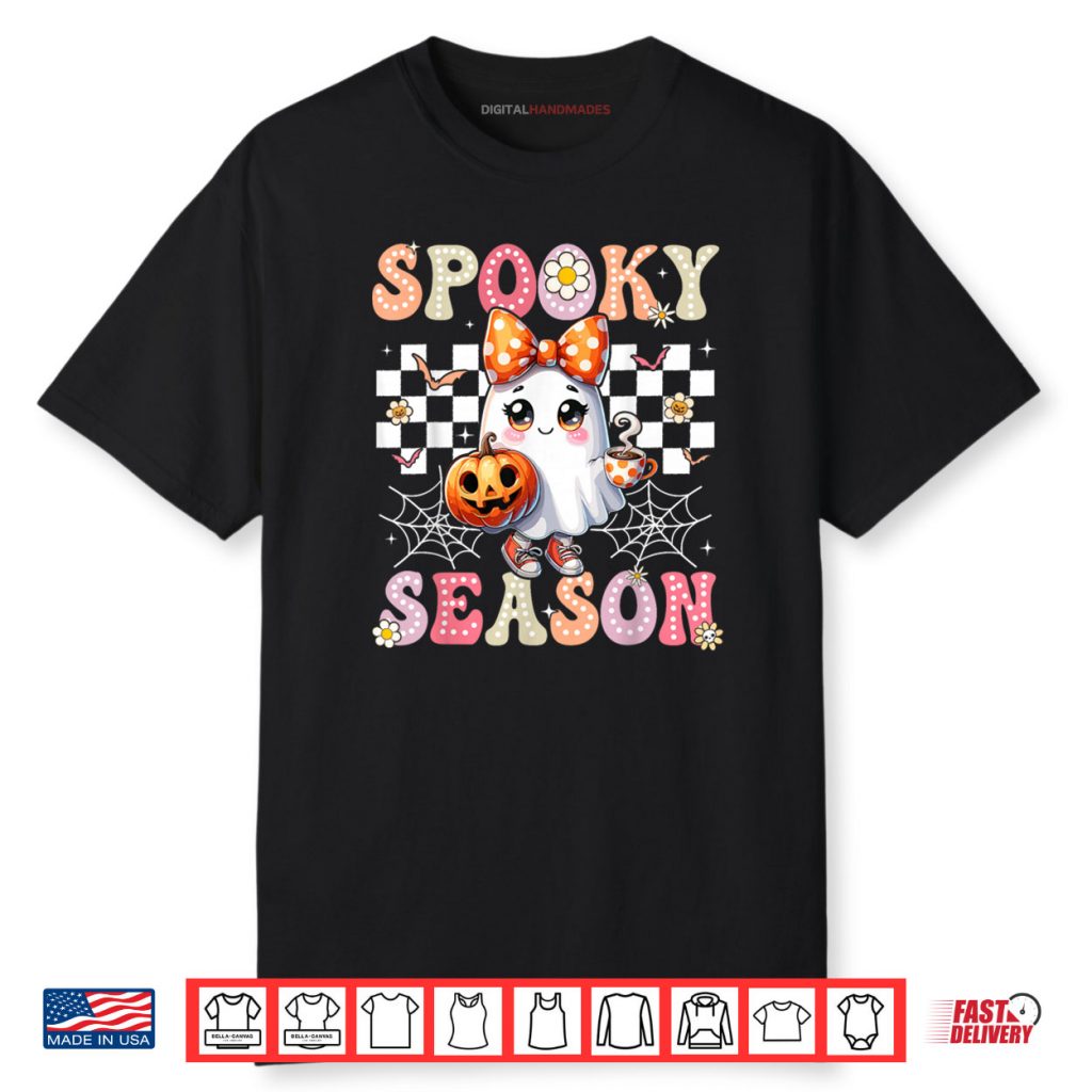 Spooky Season Retro Happy Halloween Ghost Shirt 1 Spooky Season Retro Happy Halloween Ghost Shirt