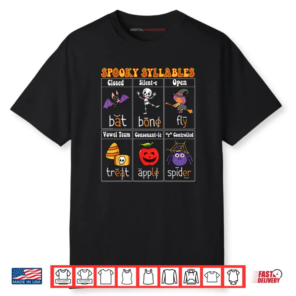 Spooky Syllables Teacher Funny Halloween Shirt 1 Spooky Syllables Teacher Funny Halloween Shirt
