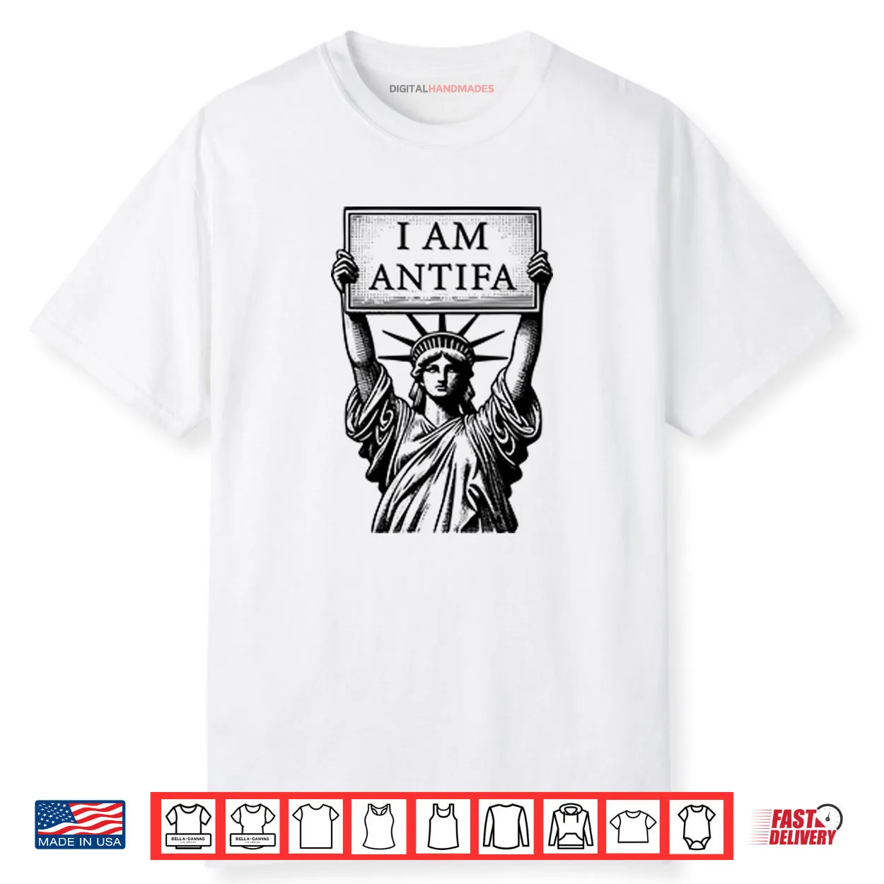 Statue Of Liberty I Am Antifa Shirt
