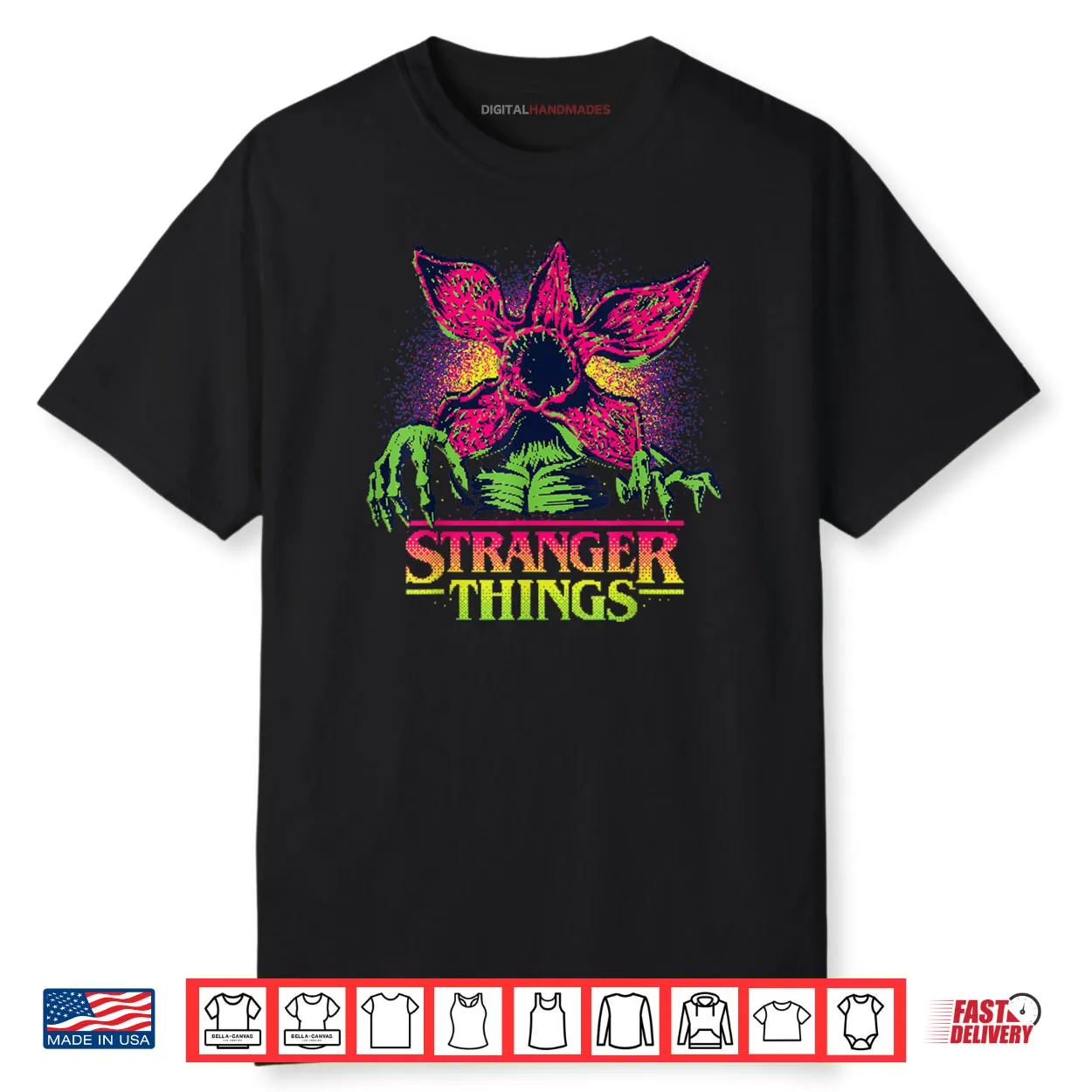 Stranger Things Season 5 Retro Video Game Demogorgon Shirt