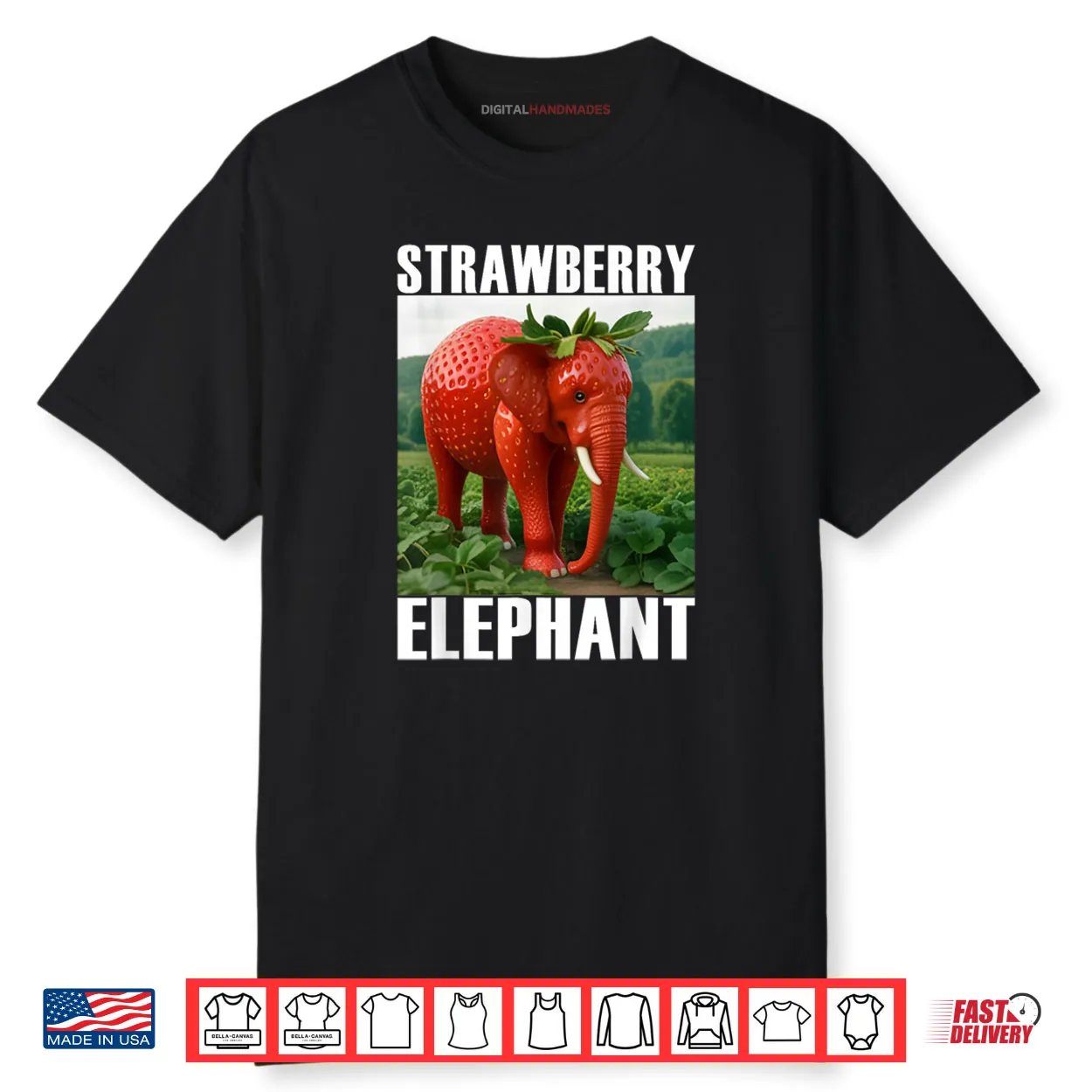 Strawberry Elephant Italian Brainrot Meme Shirt