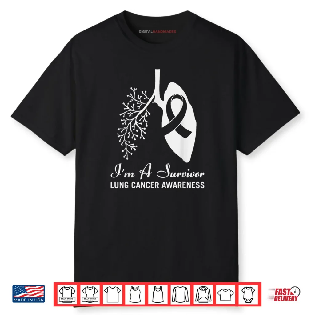 Survivor Lung Cancer Month Awareness White Ribbon Support Shirt 1 Survivor Lung Cancer Month Awareness White Ribbon Support Shirt