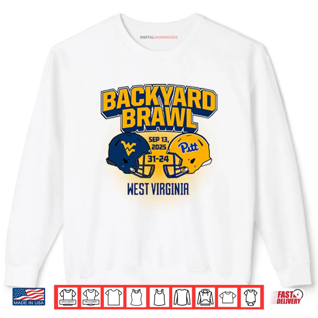 West Virginia Mountaineers Beat Pittsburgh Panthers 31 24 Backyard Brawl Shirt 1 West Virginia Mountaineers Beat Pittsburgh Panthers 31 24 Backyard Brawl Shirt