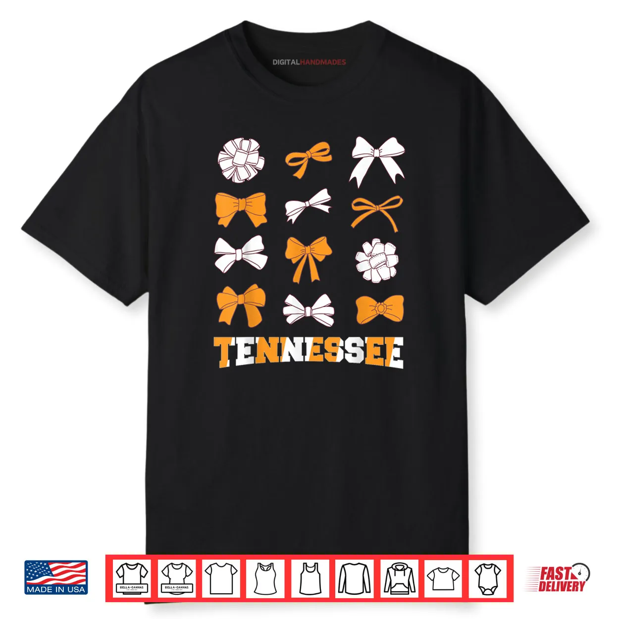 Tennessee TN Women Coquette Bow State Pride Shirt