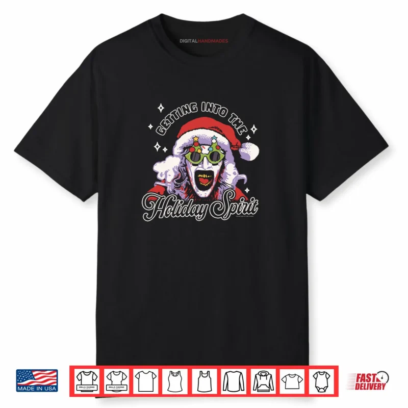 Terrifier Holiday Spirit Santa Illustration Horror Movie Shirt