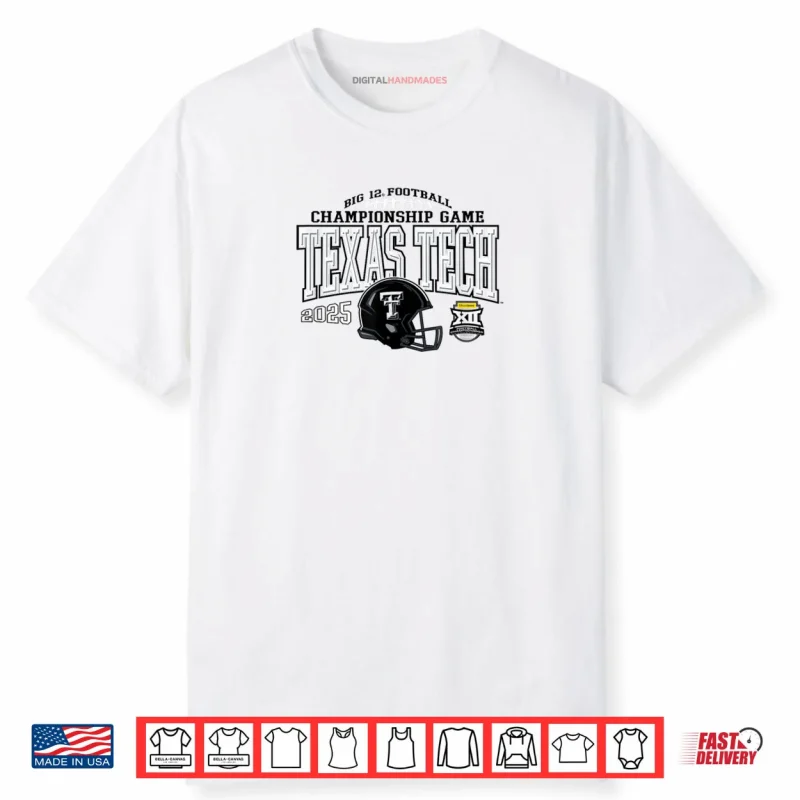 Texas Tech Red Raiders Big 12 Championship 2025 Football Red Shirt