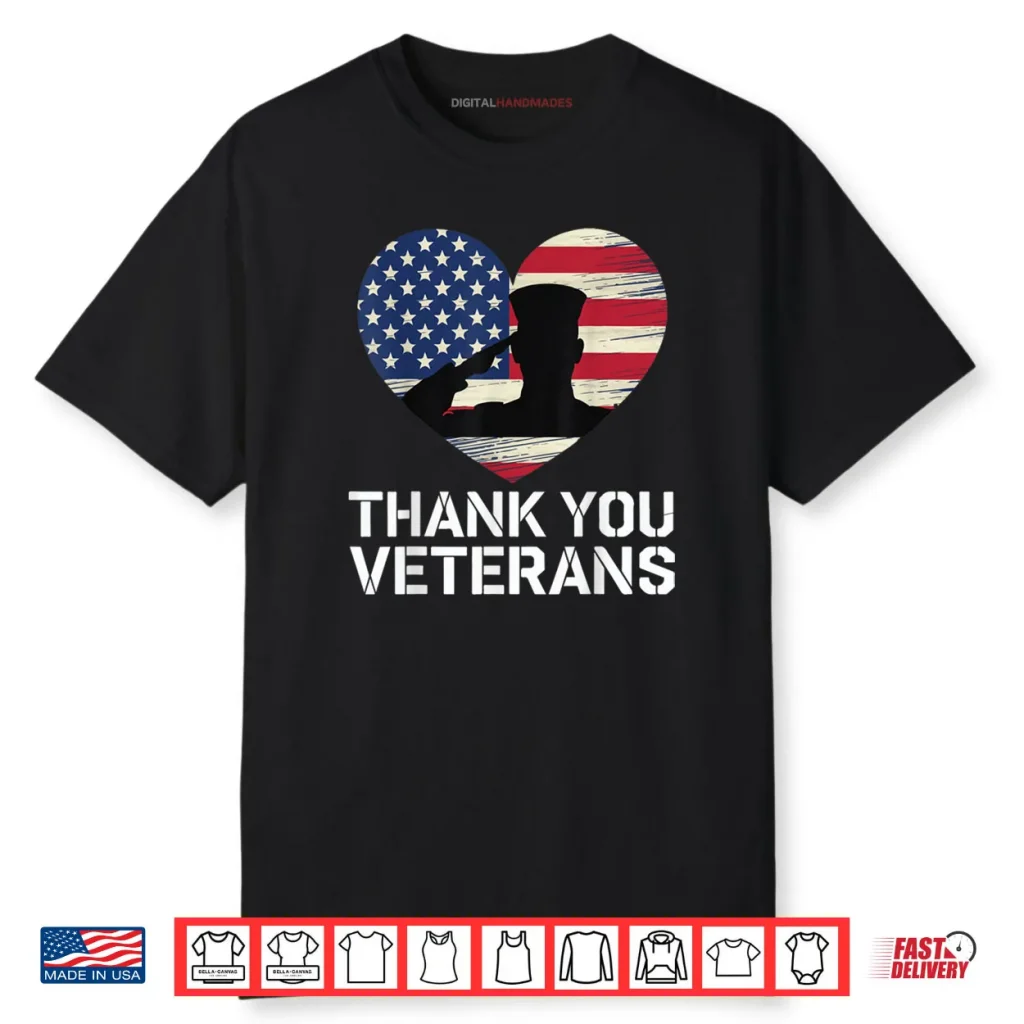 Thank You Veterans Day American Flag Heart Patriotic Hero Shirt 1 Thank You Veterans Day American Flag Heart Patriotic Hero Shirt