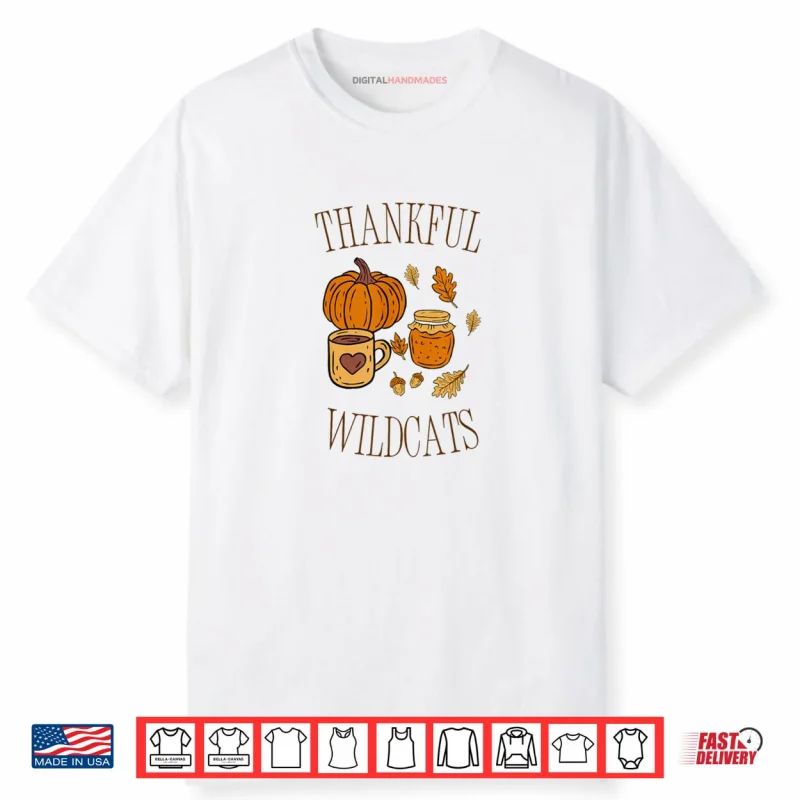 Thankful Wildcat Cute and Simple Shirt