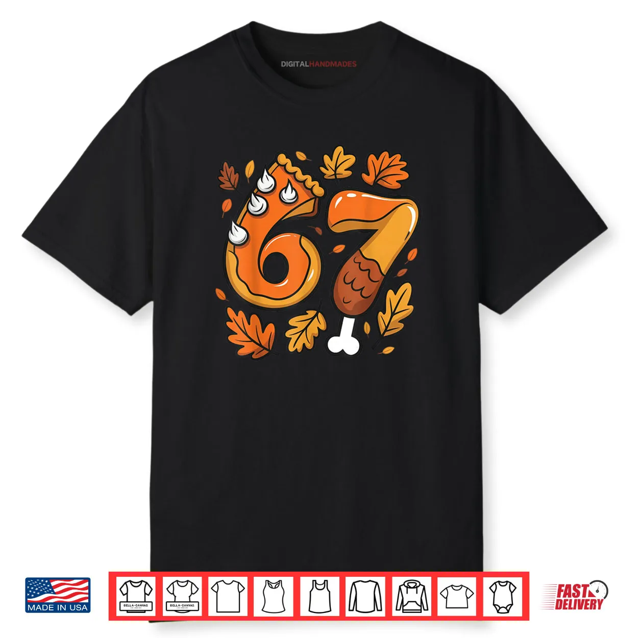 Thanksgiving Meme Six Seven Gen Alpha Slang Turkey Shirt