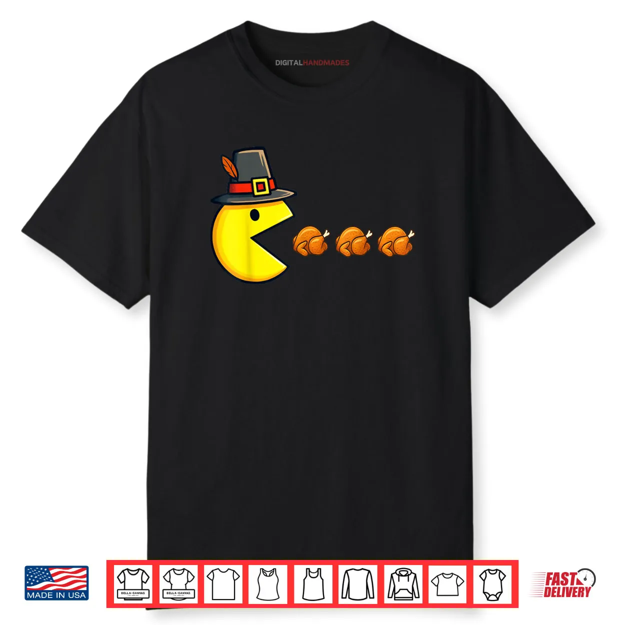 Thanksgiving Video Game Eating Turkey Gamer Shirt