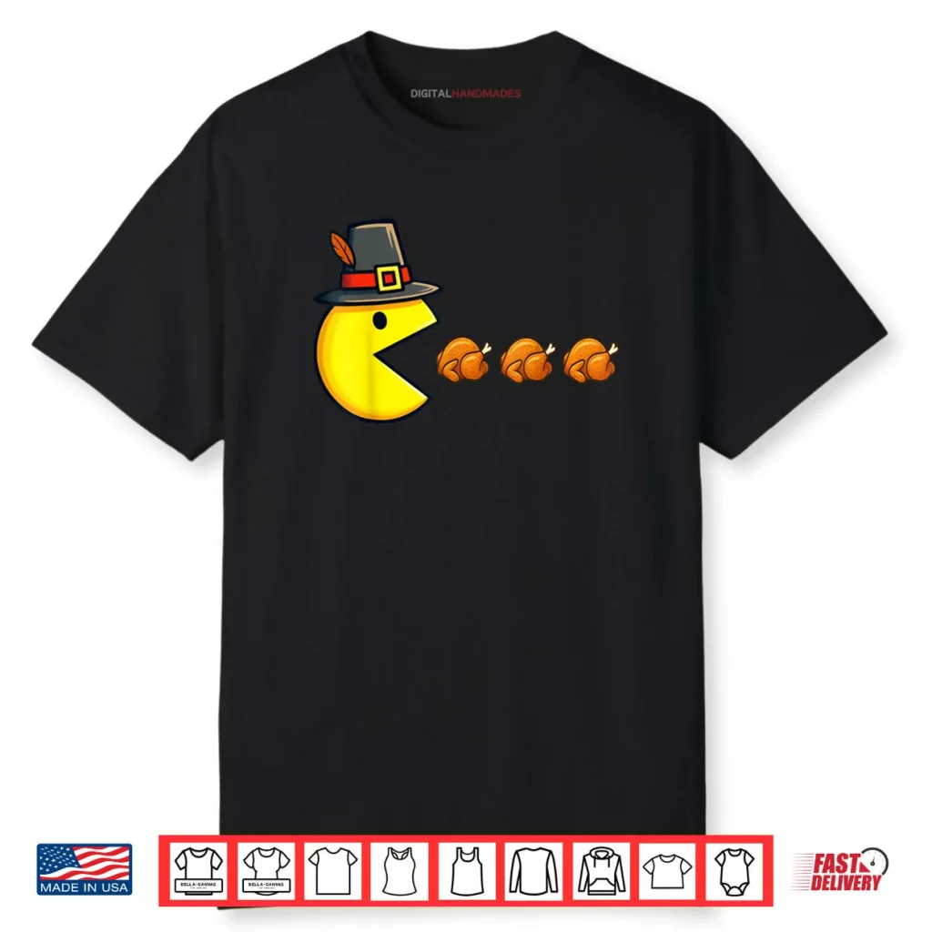 Thanksgiving Video Game Eating Turkey Gamer Shirt 1 Thanksgiving Video Game Eating Turkey Gamer Shirt