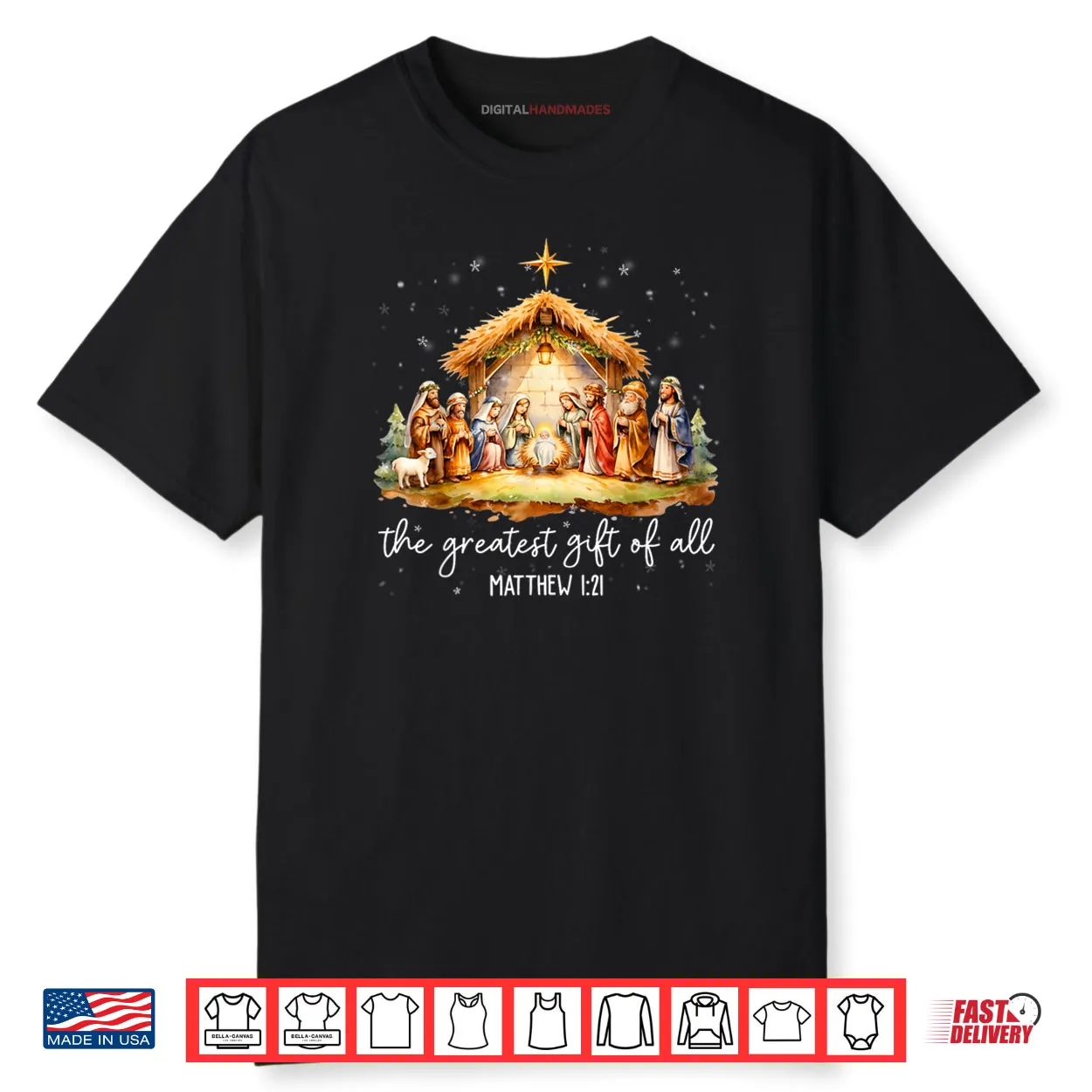 The Greatest Gift for All Christmas Nativity Jesus Christian Shirt
