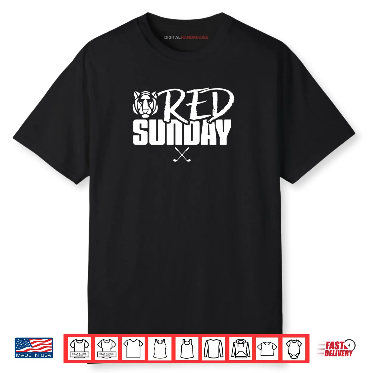 Tiger Red Sunday Golf Shirt