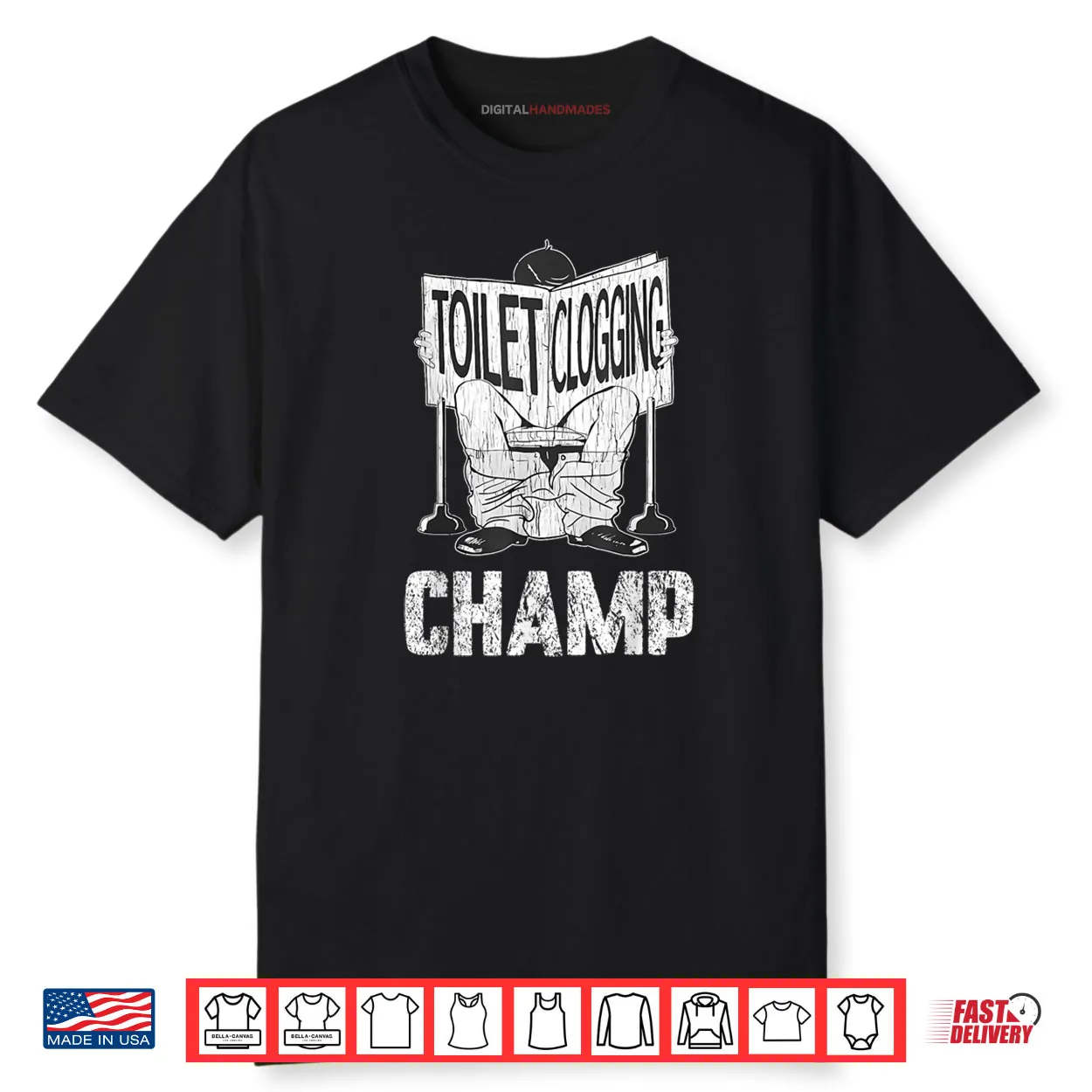 Toilet Clogging Champion Toilet Humor Party Shirt