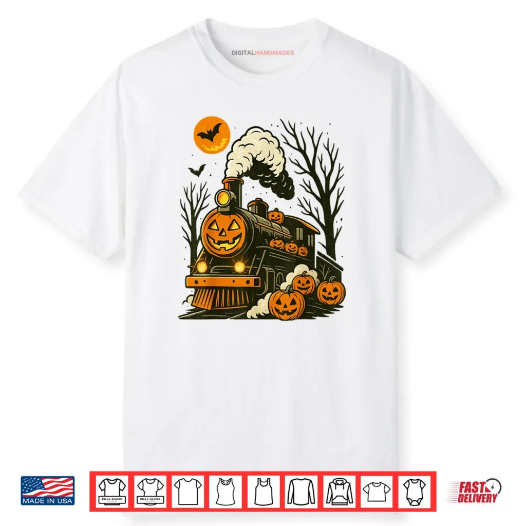 Trains Pumpkin Halloween Shirt
