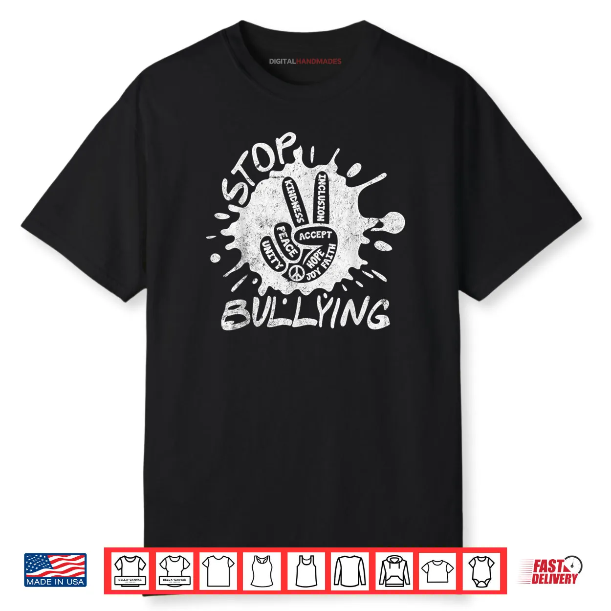Unity Day Awareness Peace Kindness Hand Sign Stop Bullying 2 Shirt