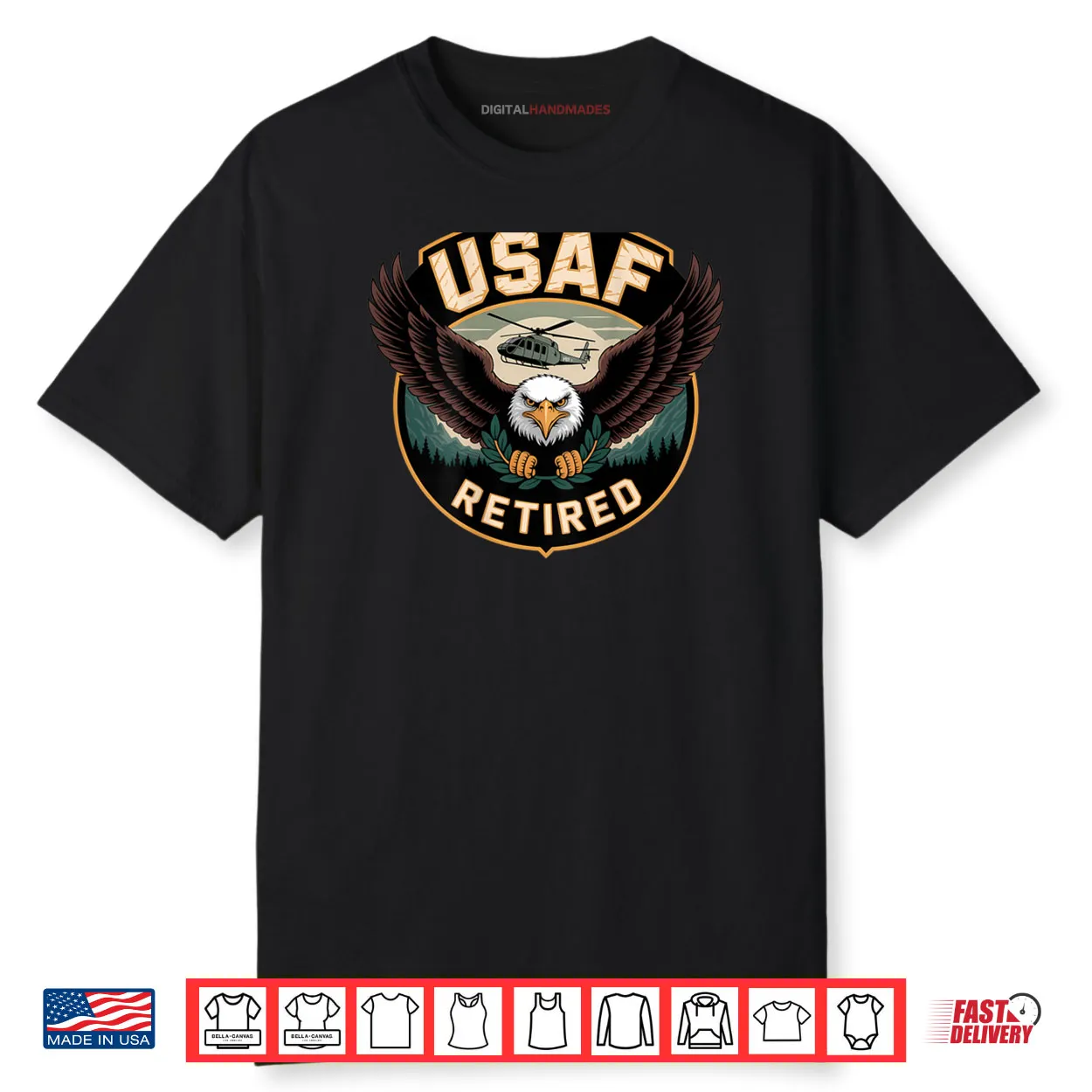 USAF Eagle Retired Veteran Pride Shirt