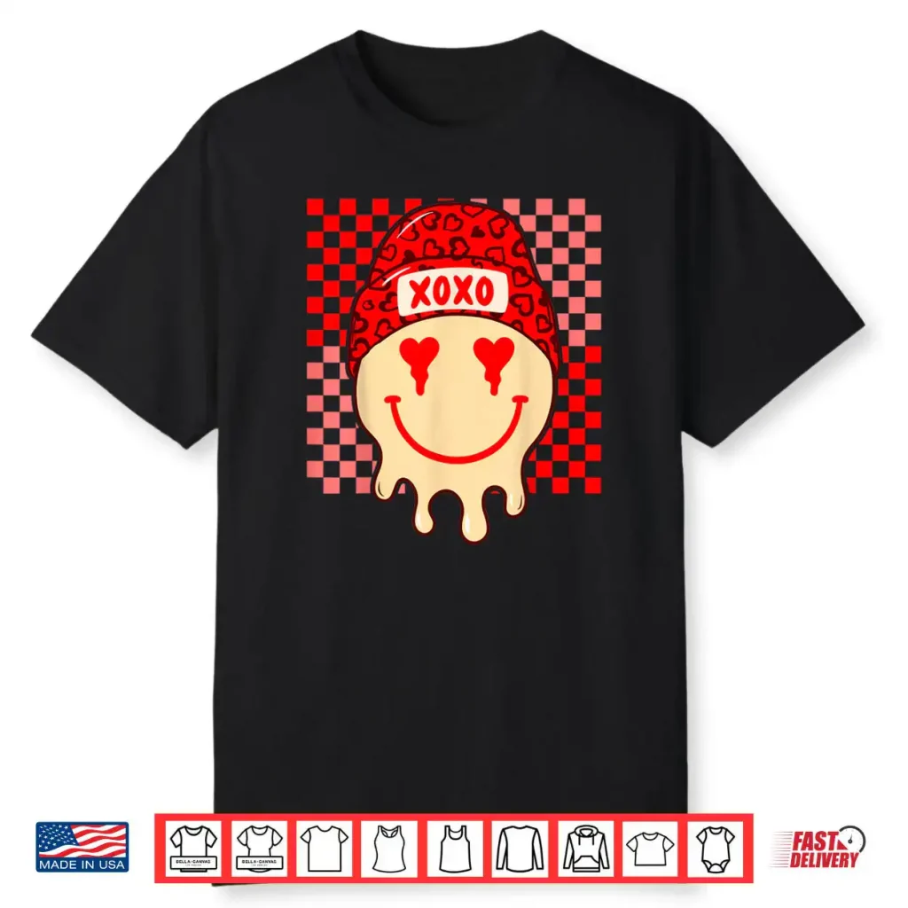 Valentine Vibes XOXO Heart Leopard Melted Outfit Shirt 1 Valentine Vibes XOXO Heart Leopard Melted Outfit Shirt