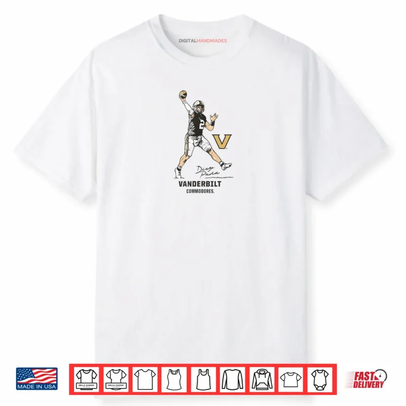 Vanderbilt Football Diego Pavia Superstar Pose Vanderbilt Shirt