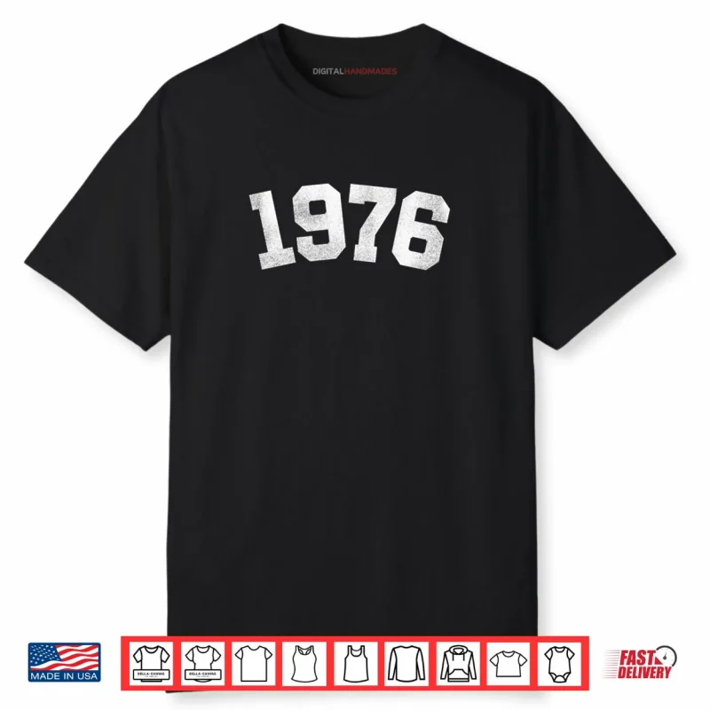 Vintage 1976 50 Years Old 50th Birthday Dad Mom Shirt