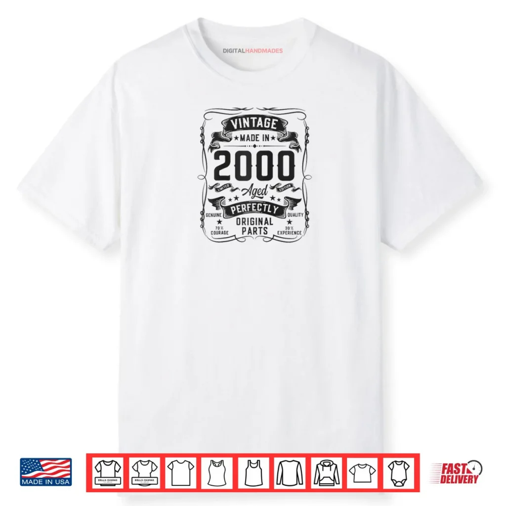Vintage 2000 26yr 26th Birthday Gifts for Men 26 Years Old Shirt 1 Vintage 2000 26yr 26th Birthday Gifts for Men 26 Years Old Shirt