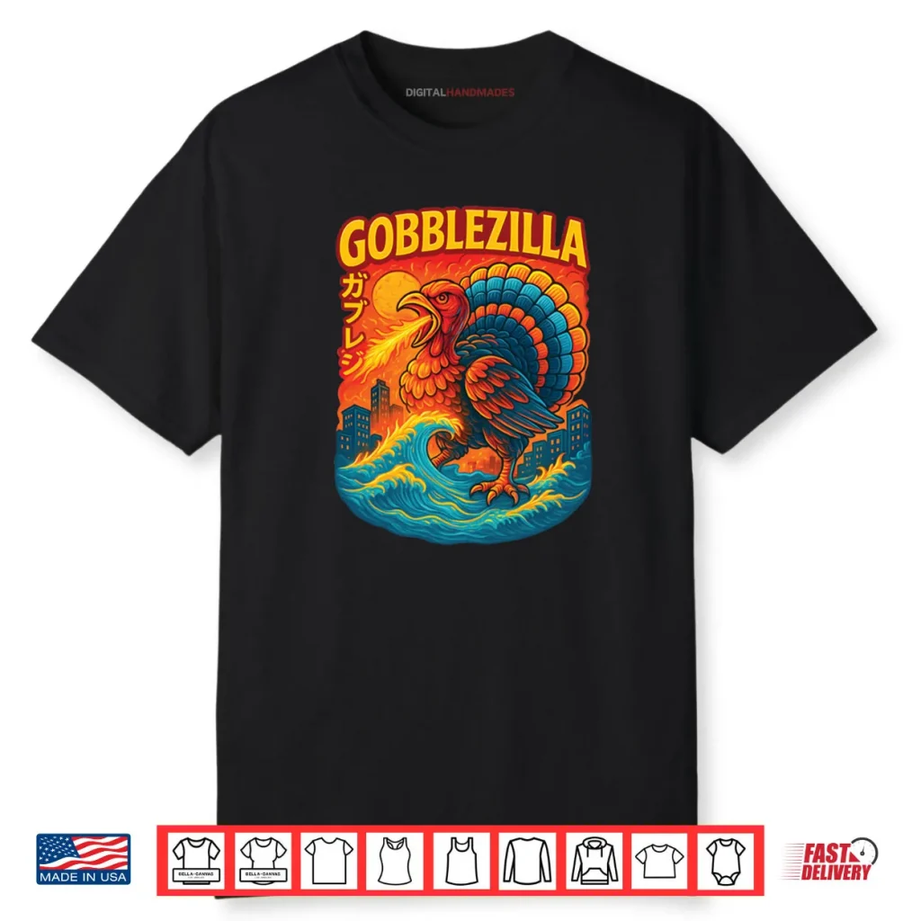 Vintage Cool Turkey Day Thanksgiving Gobblezilla Shirt 1 Vintage Cool Turkey Day Thanksgiving Gobblezilla Shirt