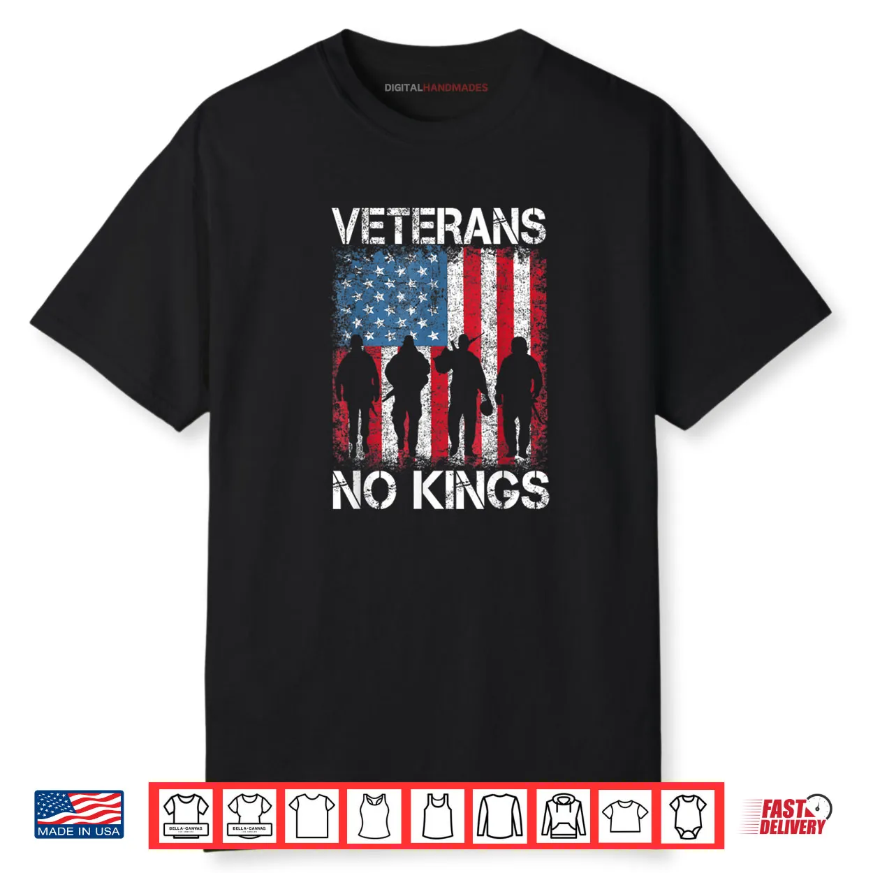 Vintage Military America Flag Veterans Day Shirt