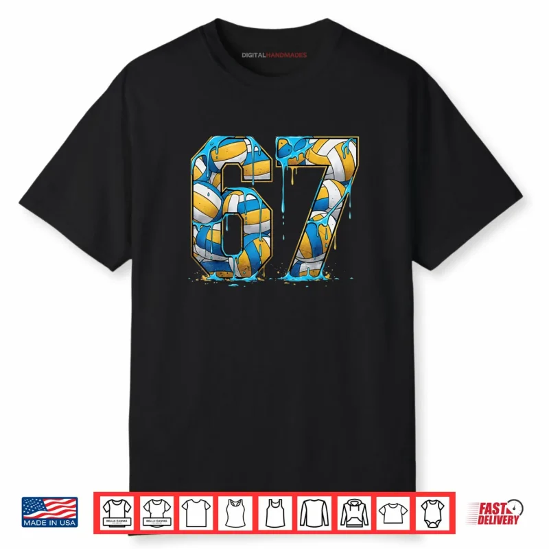 Volleyball 67 Six Seven Sport Funny Gen Alpha Z Meme Drip Shirt