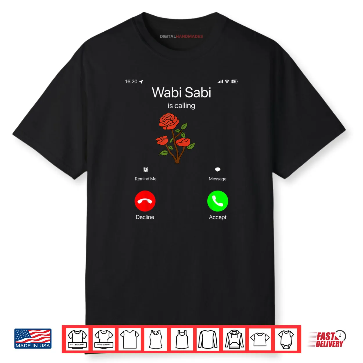 Wabi Sabi is Calling Incoming Call Phone Screen KOTH Meme 67 Shirt