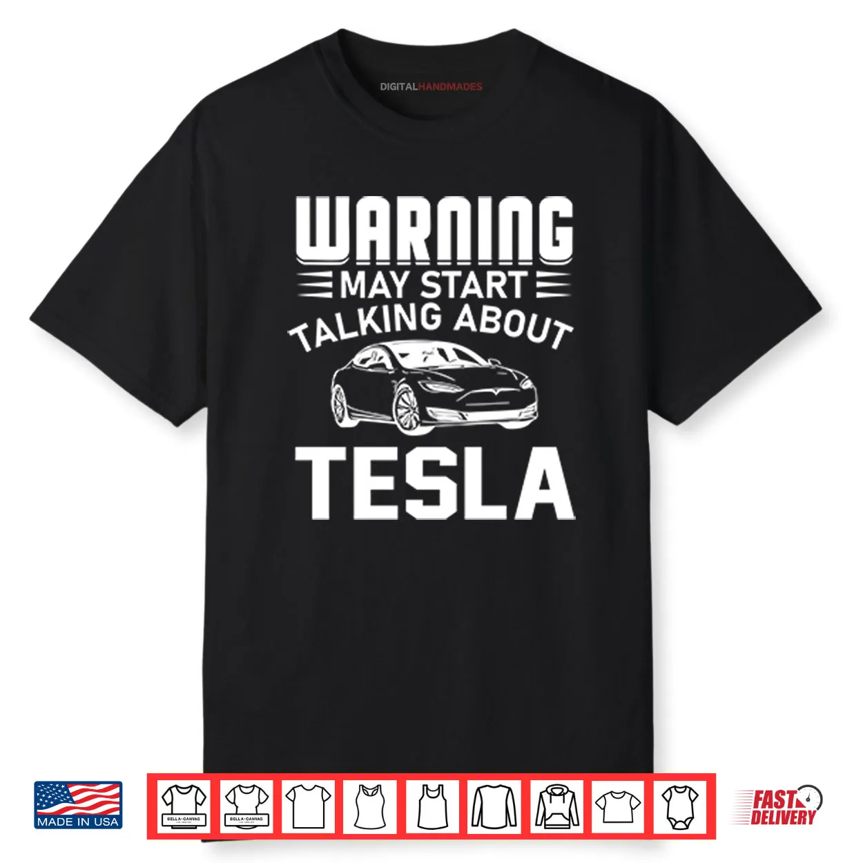 Warning May Start Talking About Tesla Shirt