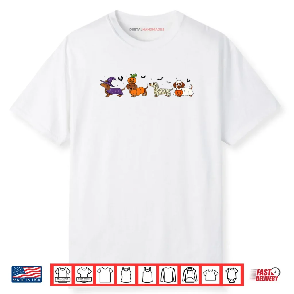 Weiner Dog Witch Happy Halloweenie Cute Halloween Dachshund Shirt 1 Weiner Dog Witch Happy Halloweenie Cute Halloween Dachshund Shirt