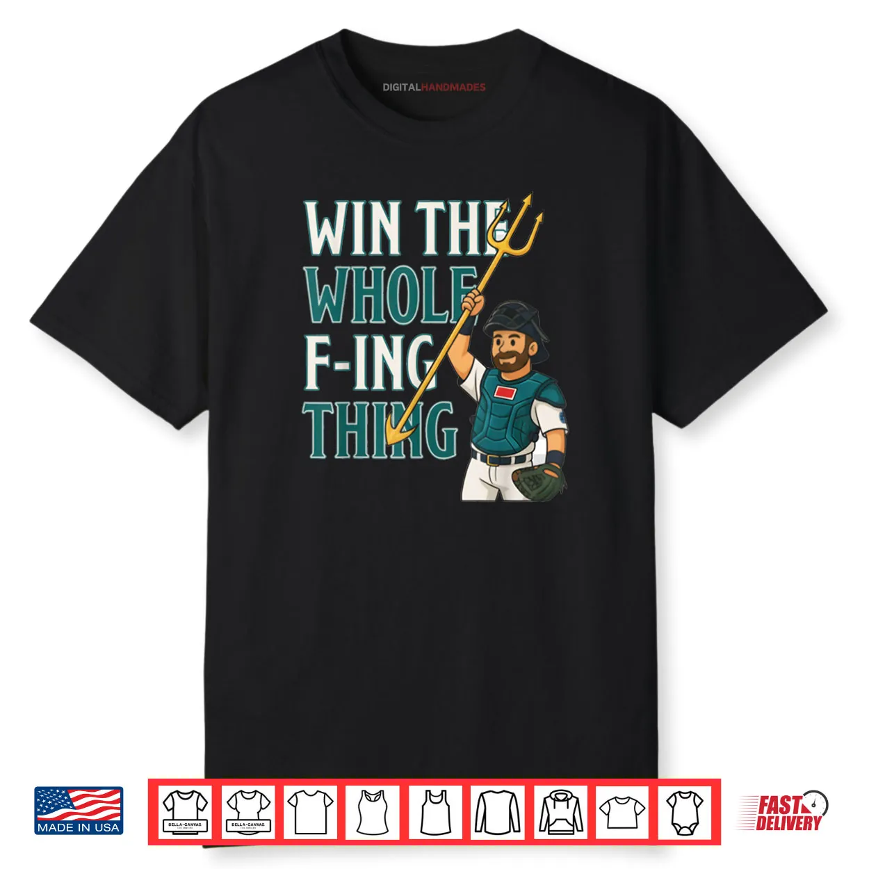 Win The Whole F ing Thing Seattle Baseball Cal Raleigh Shirt