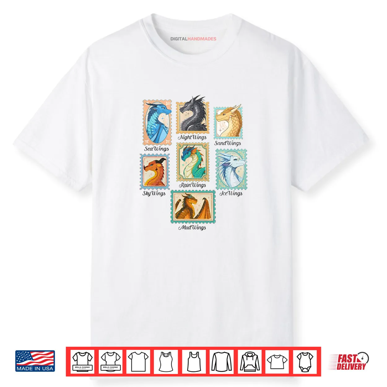 Wings Of Fire Dragons Queen of Pyrrhia NightWings SeaWings IceWings Shirt