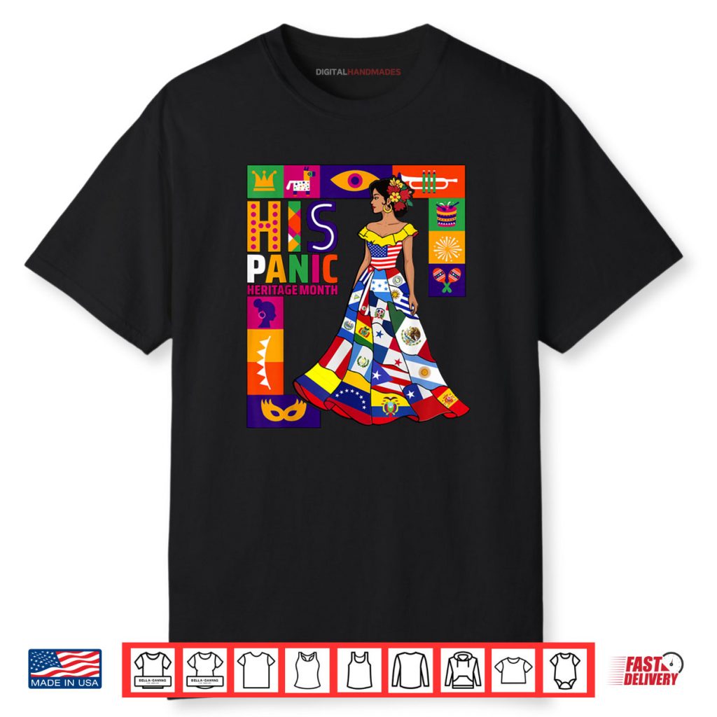 Women Dress Hispanic Heritage Month All Latin Countries Flag Shirt 1 Women Dress Hispanic Heritage Month All Latin Countries Flag Shirt