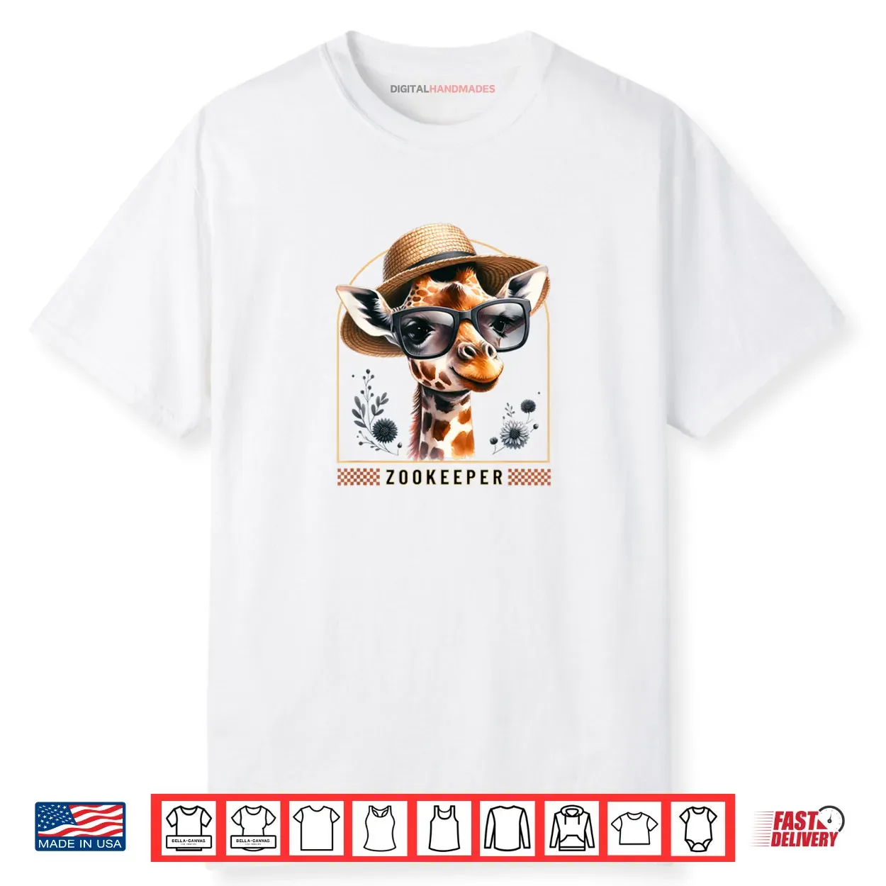 Zookeeper Adult Giraffe Safari Shirt