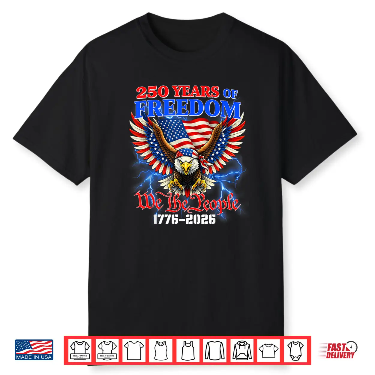 250 Years American 1776 2026 250th USA Birthday Shirt