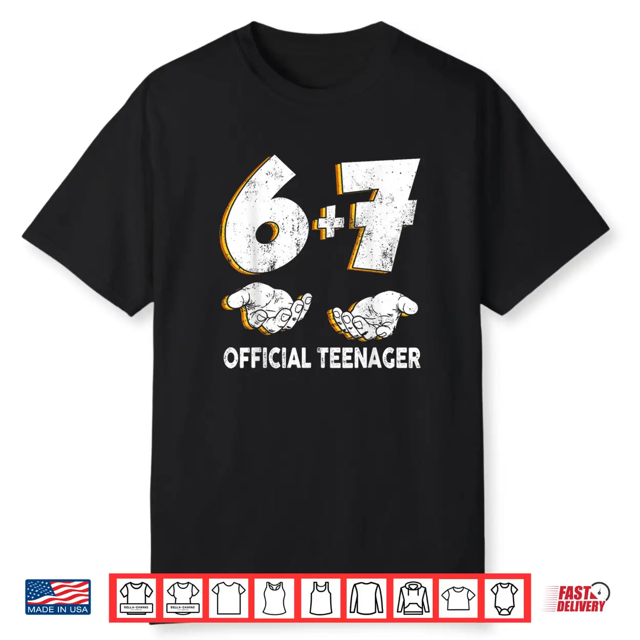6 7 Birthday Official Teenager 13 Year Old 13th Birthday Boy Shirt