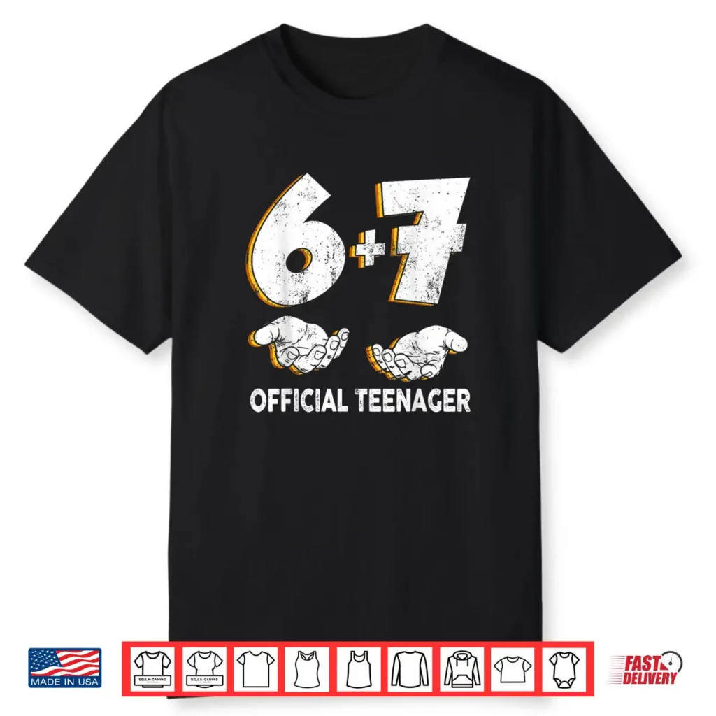 6 7 Birthday Official Teenager 13 Year Old 13th Birthday Boy Shirt