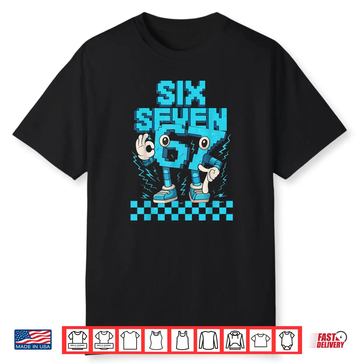 67 6 7 Six Seven Meme 6 7 Italian Brainrot 67 Boys Gaming Shirt