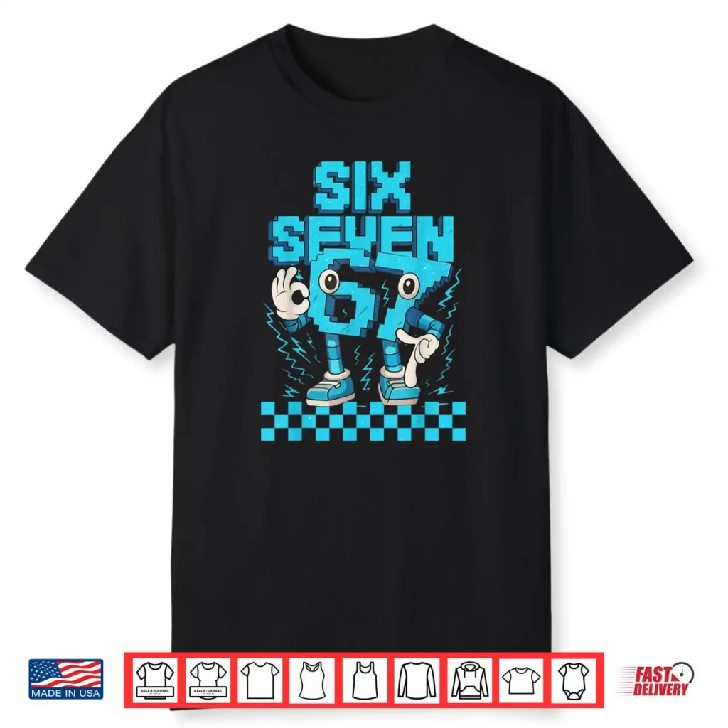 67 6 7 Six Seven Meme 6 7 Italian Brainrot 67 Boys Gaming Shirt
