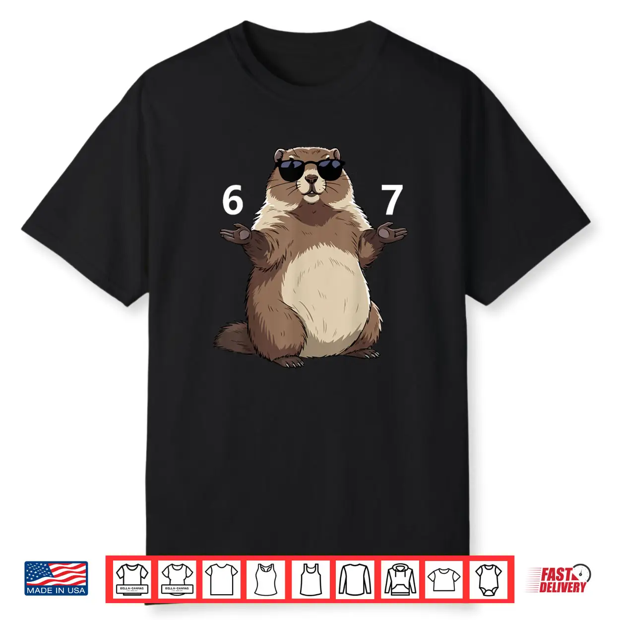 67 Meme Groundhog Hands Six Seven Shirt