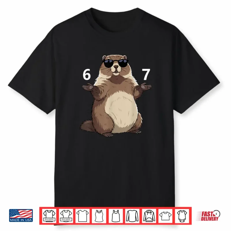 67 Meme Groundhog Hands Six Seven Shirt
