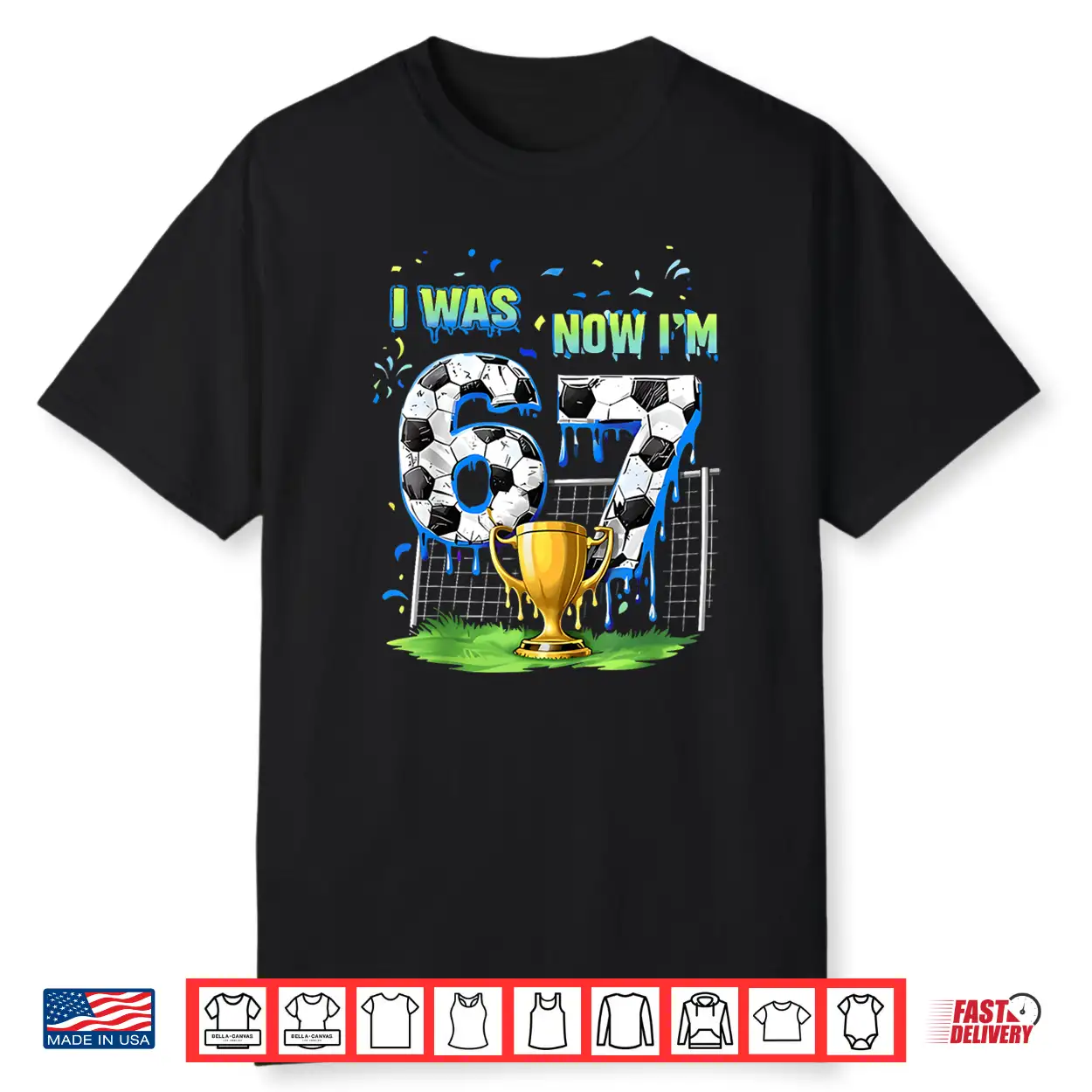 7Th Birthday Kids Funny Soccer I Was 6 Now I’M 7 Year Old Shirt 7Th Birthday Kids Funny Soccer I Was 6 Now I’M 7 Year Old Shirt