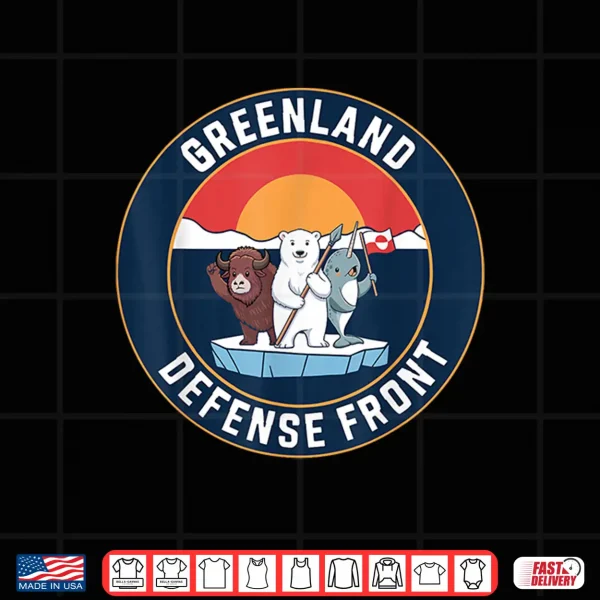 Design Greenland Guard Polar Bear Spear Arctic Emblem Shirt