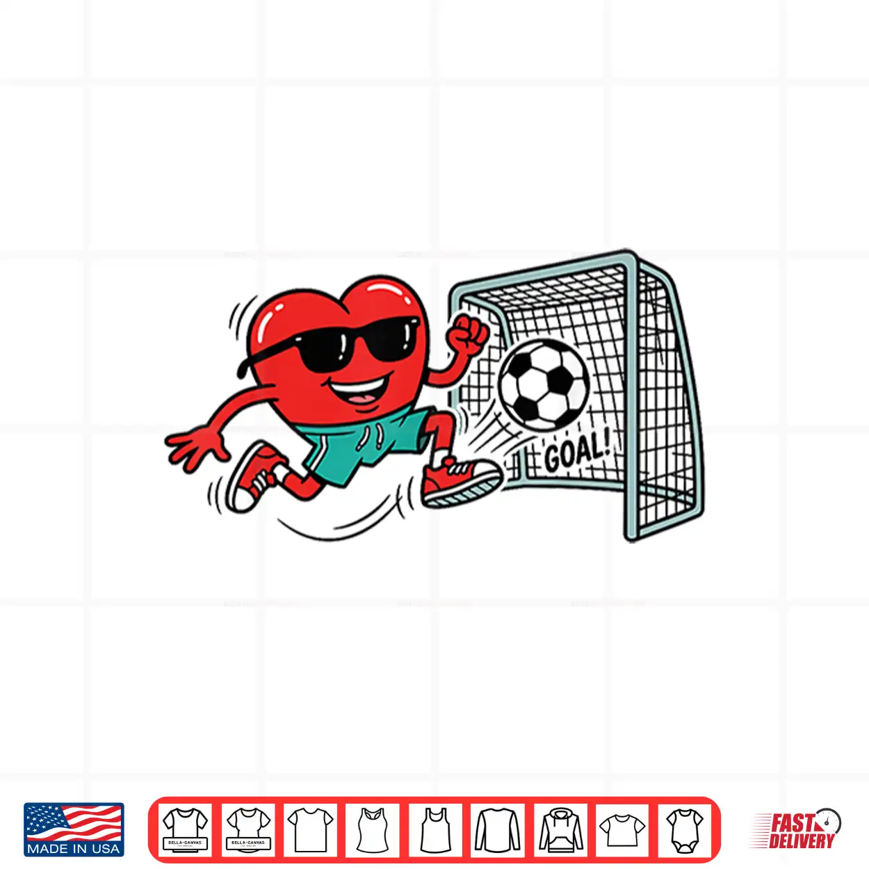 Heart Valentines Day Soccer Men Boys Kids Teens Shirt Heart Valentines Day Soccer Men Boys Kids Teens Shirt