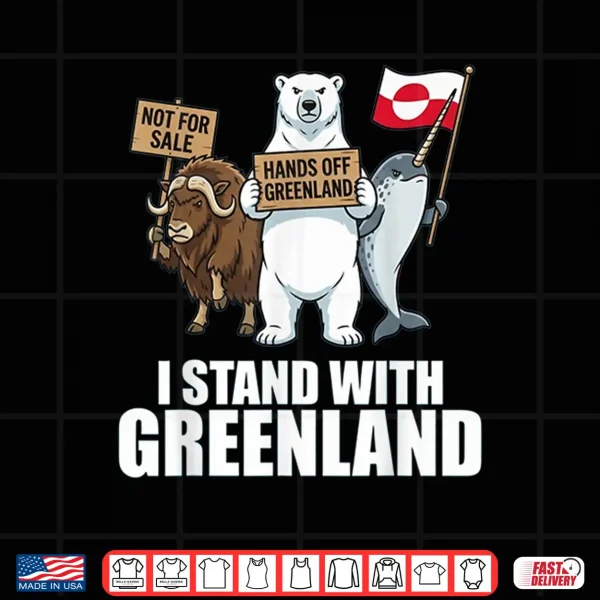 Design I Stand With Greenland Flag Support Greenlanders Shirt