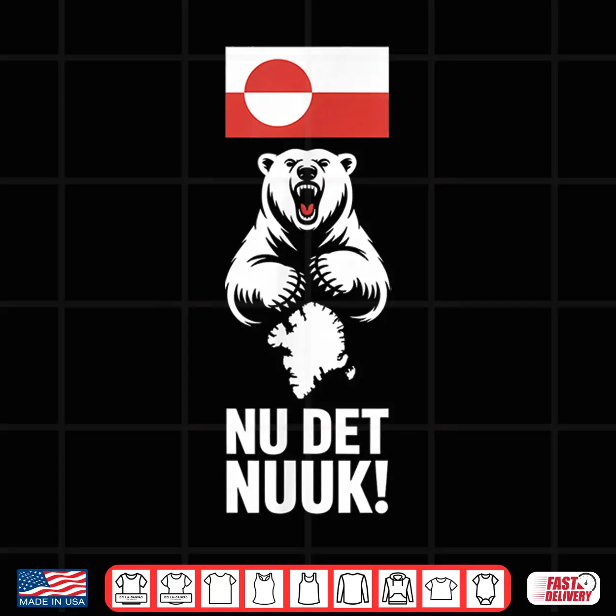 Nu Det Nuuk Now’S Enough Funny Saying Greenlandic Flag Shirt Nu Det Nuuk Now’S Enough Funny Saying Greenlandic Flag Shirt